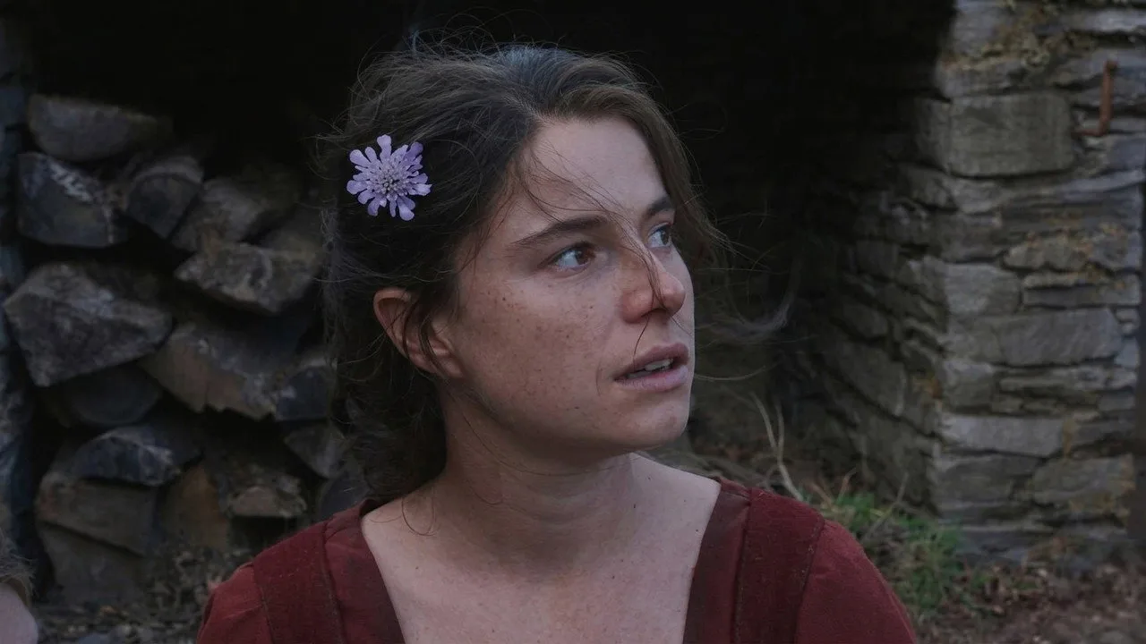 Scene from Hamnet, 2025 drama about Shakespeare's family