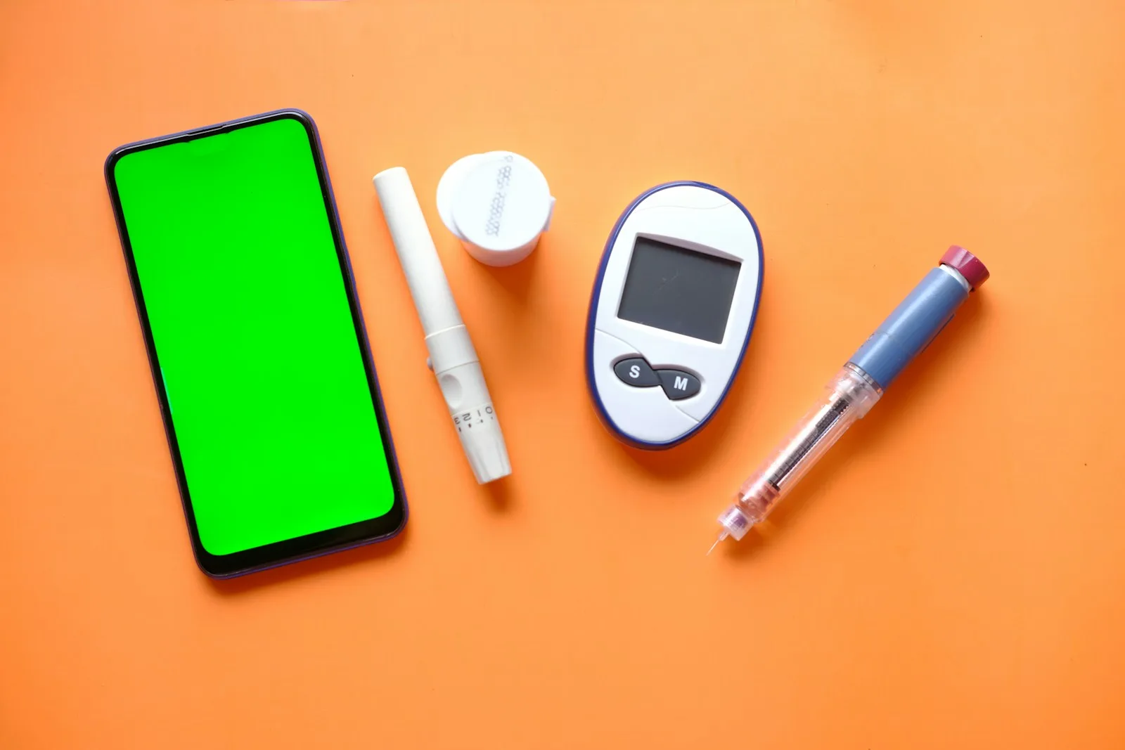 Glucose sensor attached to an upper arm