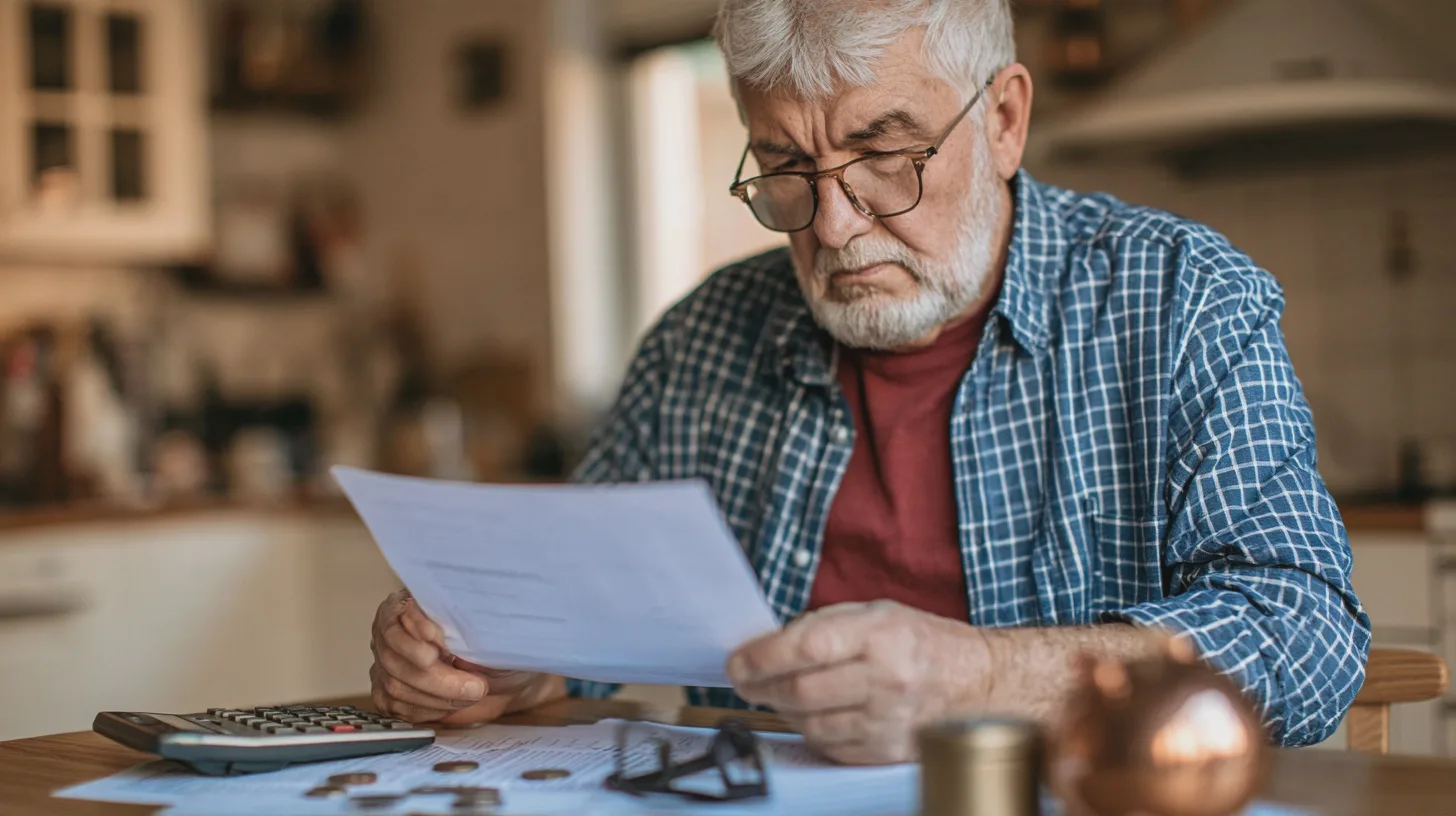 Calculator, laptop and paperwork showing investment fund costs
