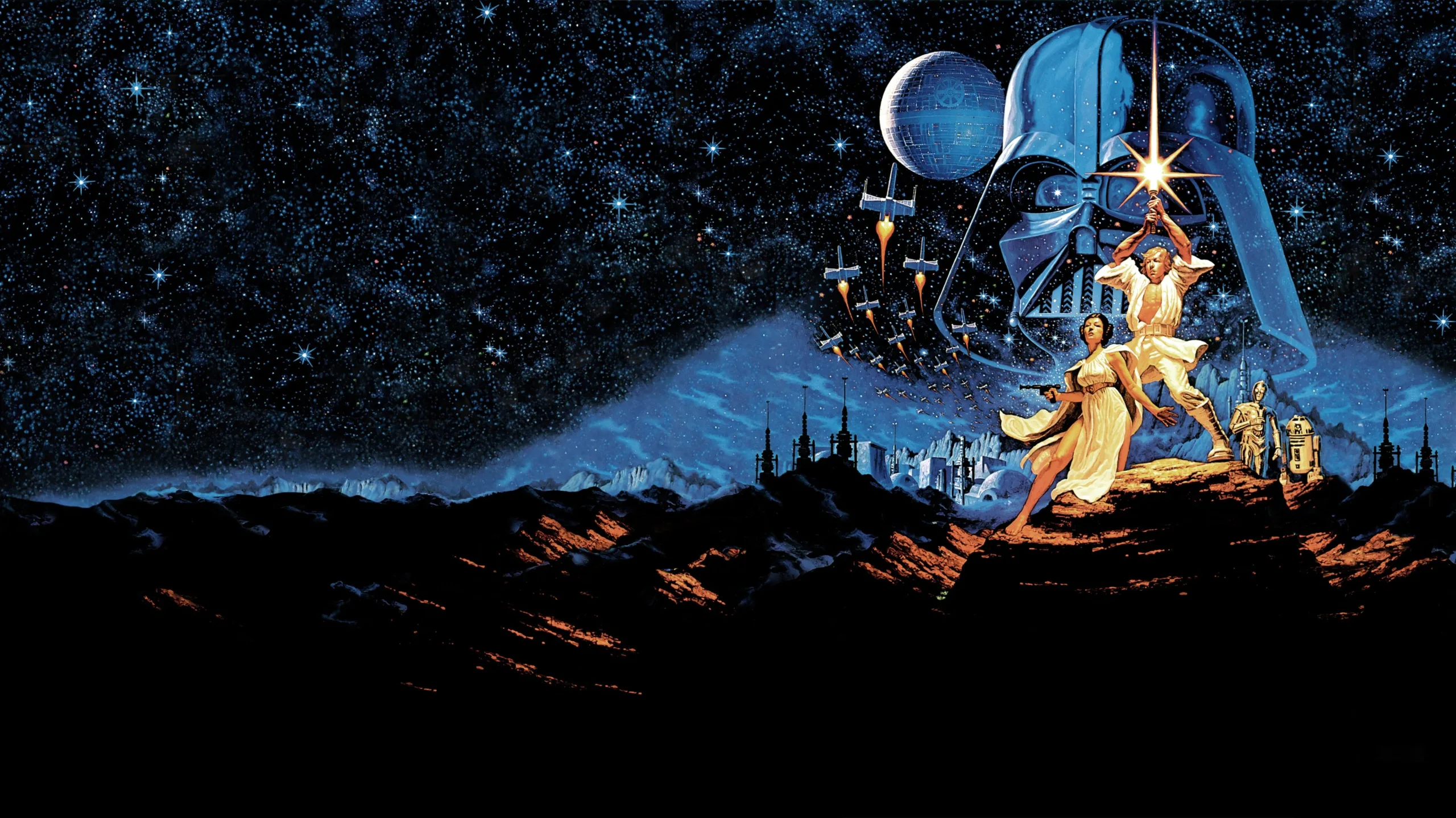 Poster for Star Wars, 1977 science fiction adventure film