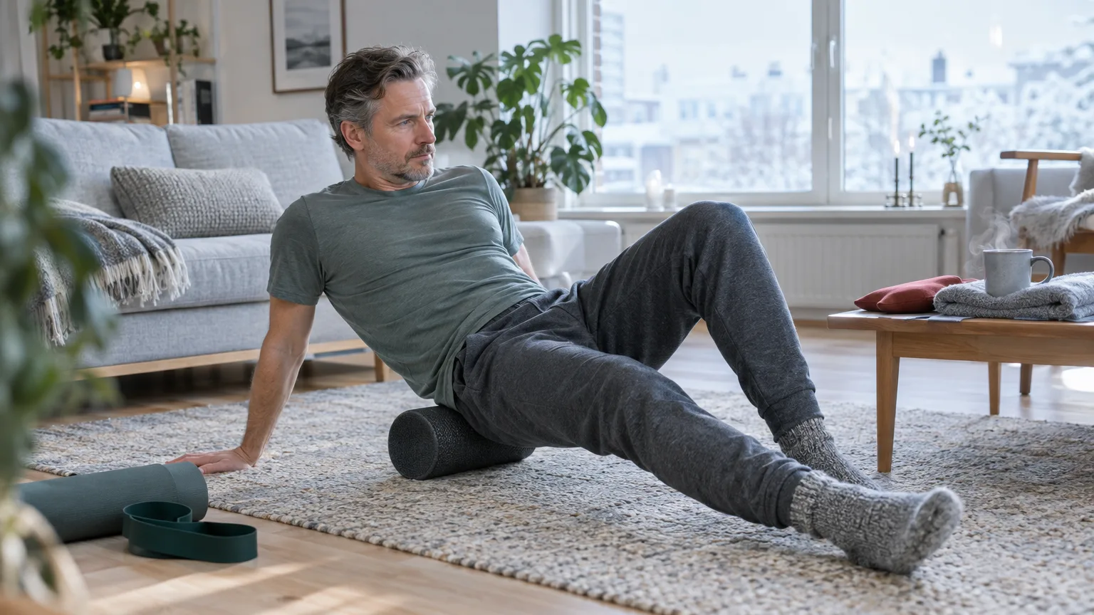 Man discussing persistent back stiffness with a physiotherapist
