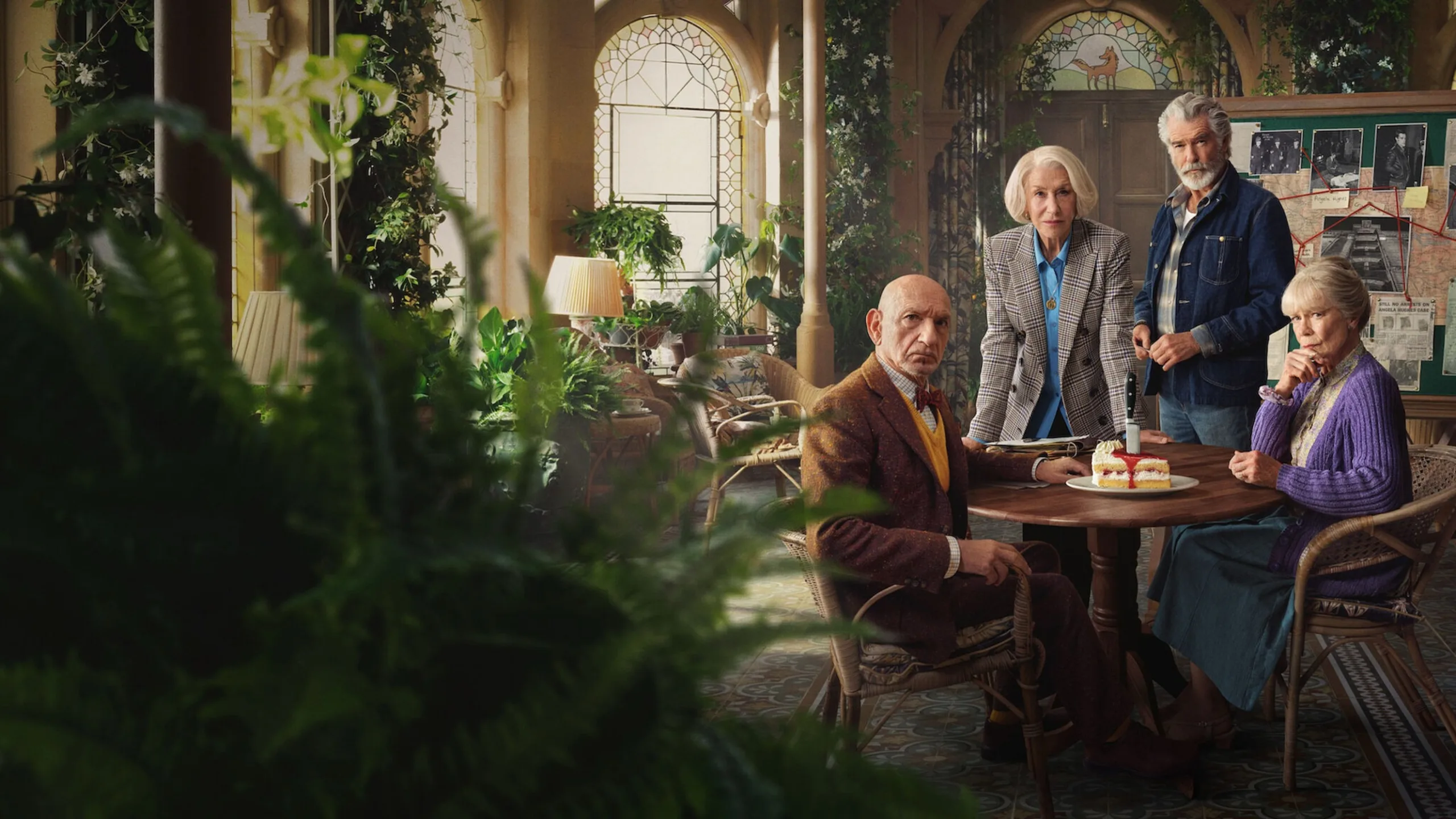 Still from The Thursday Murder Club, 2025 comic crime film