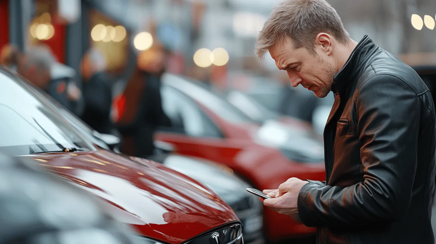 Driver checking monthly car costs on a laptop