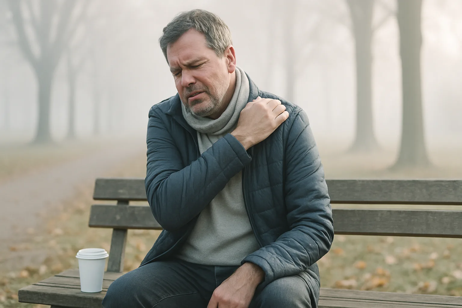Man writing down symptoms and sleep patterns at a kitchen table